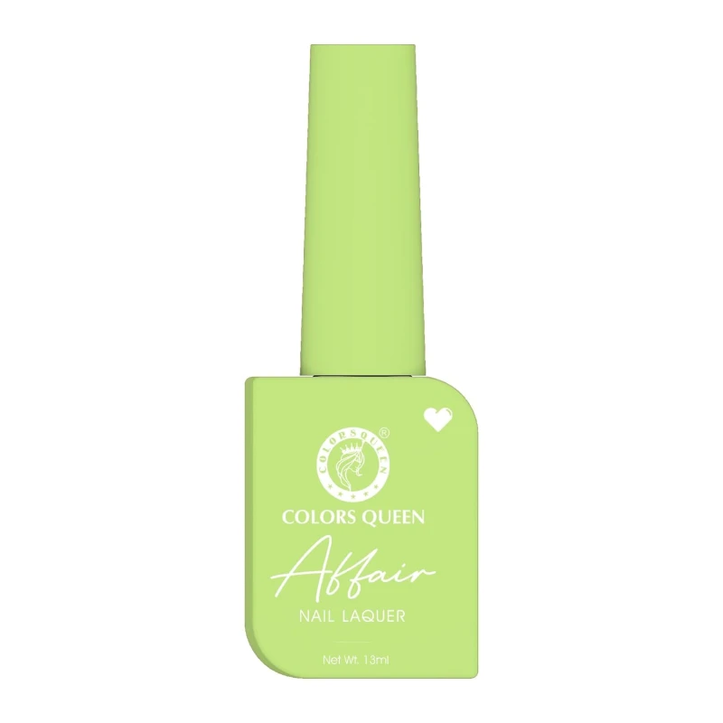 Colors Queen Affair Nail Polish - 60 - Punched Kiwi, 13ml | Rich Pigmentation, Quick Drying, Long Lasting Nail Paint | Chip Resistant, No Harmful Chemicals, Semi Matte Nail Polish for Women - Thumbnail 7